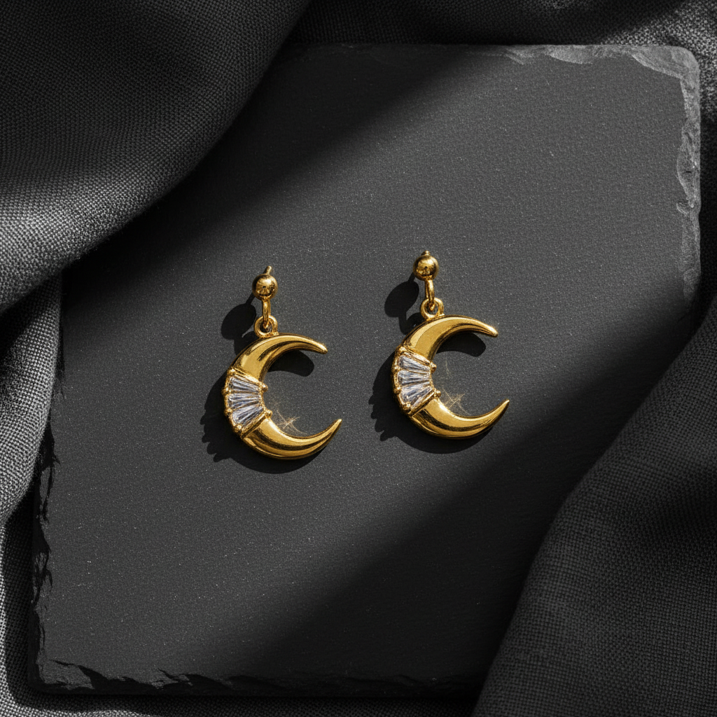 Moon Stud Earrings