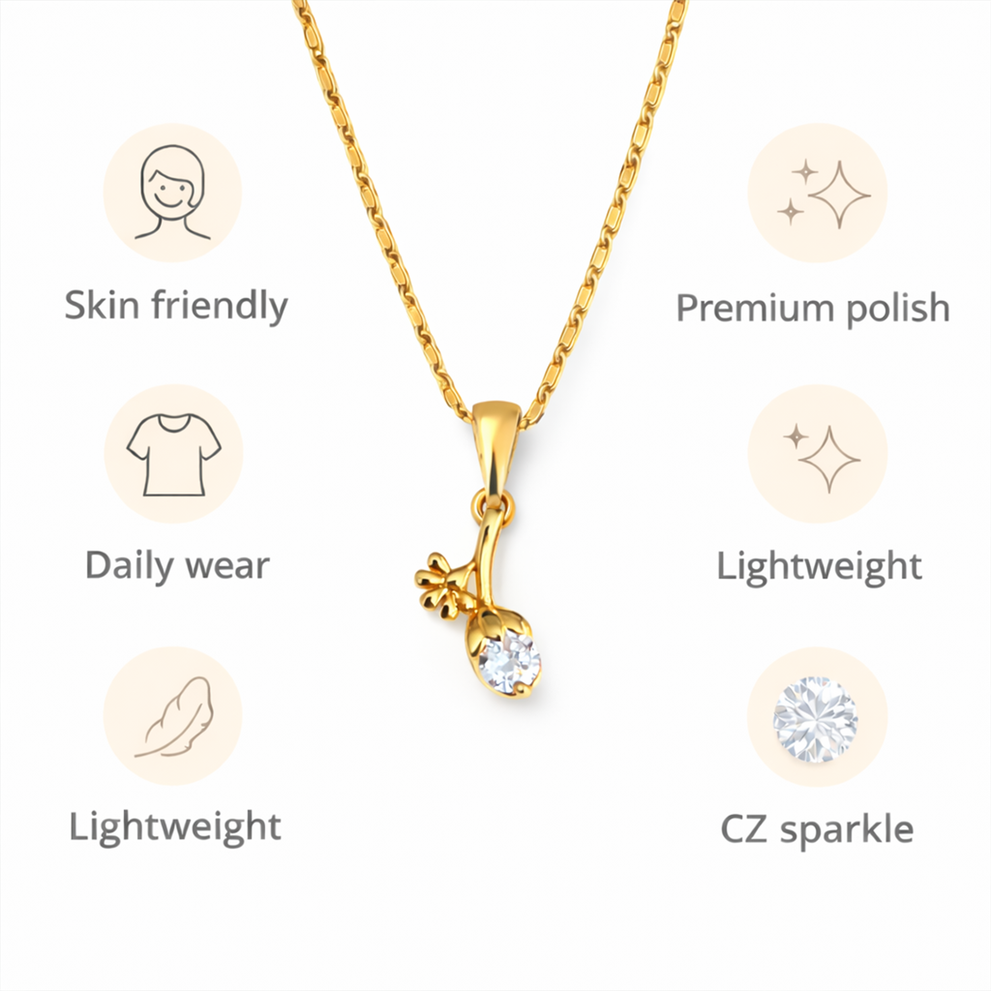 Tree Shape Chain Pendant Set
