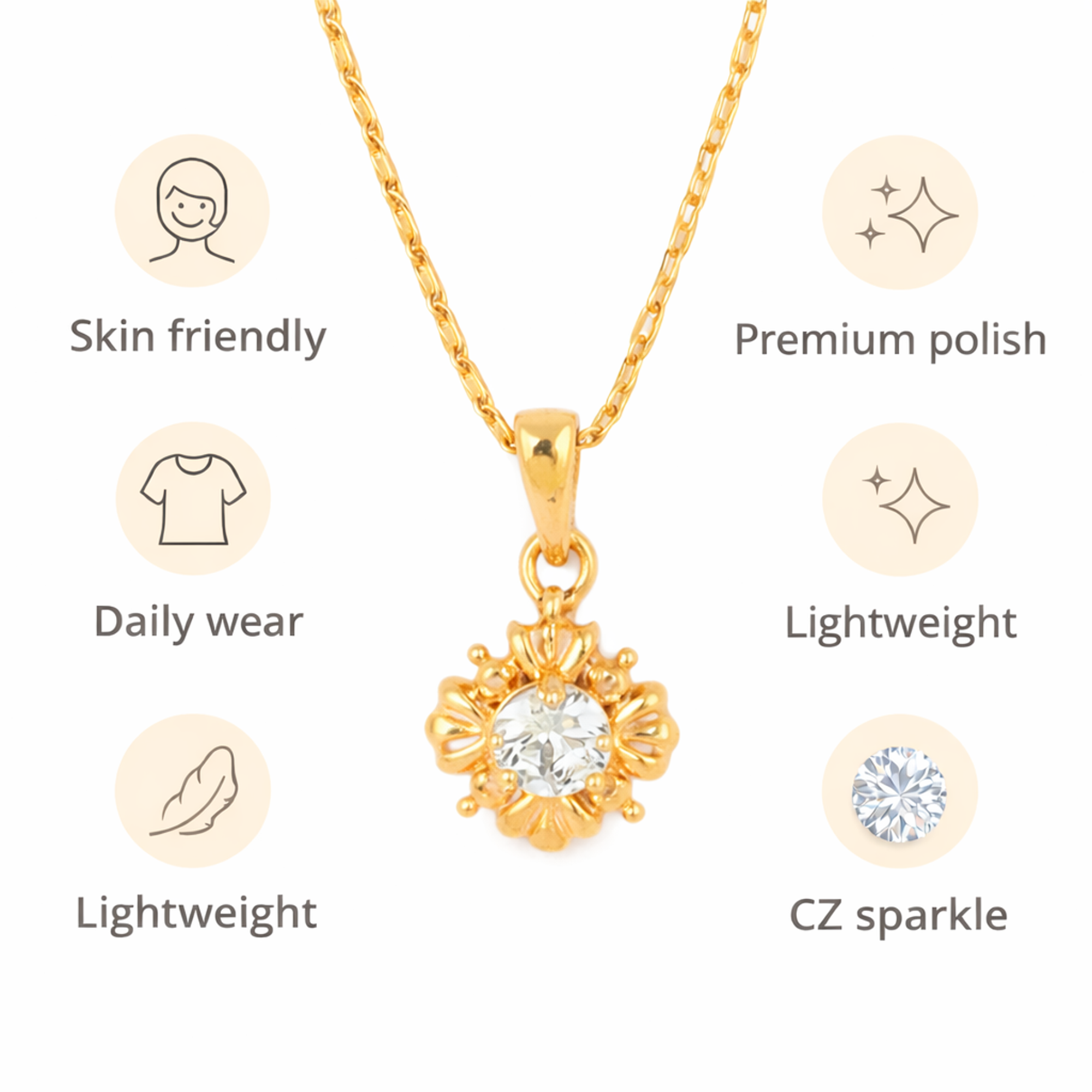 Hibiscus Chain Pendant Set