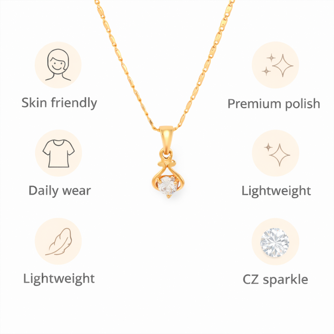 Tear Drop Chain Pendant Set