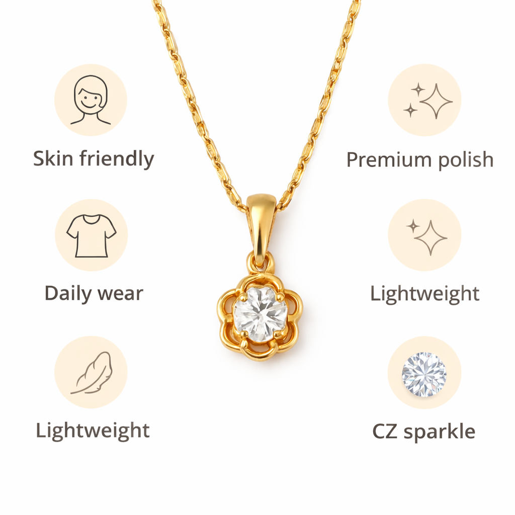 Floral Chain Pendant Set
