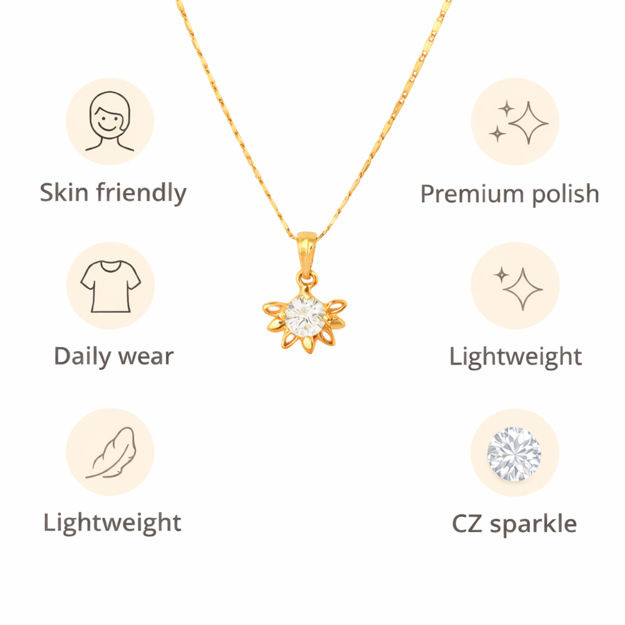 Flower Chain Pendant Set