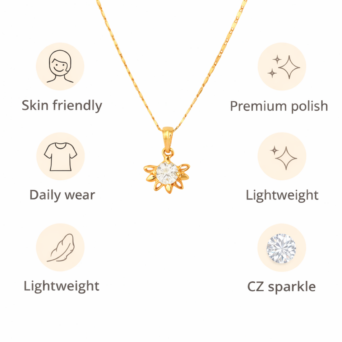 Flower Chain Pendant Set