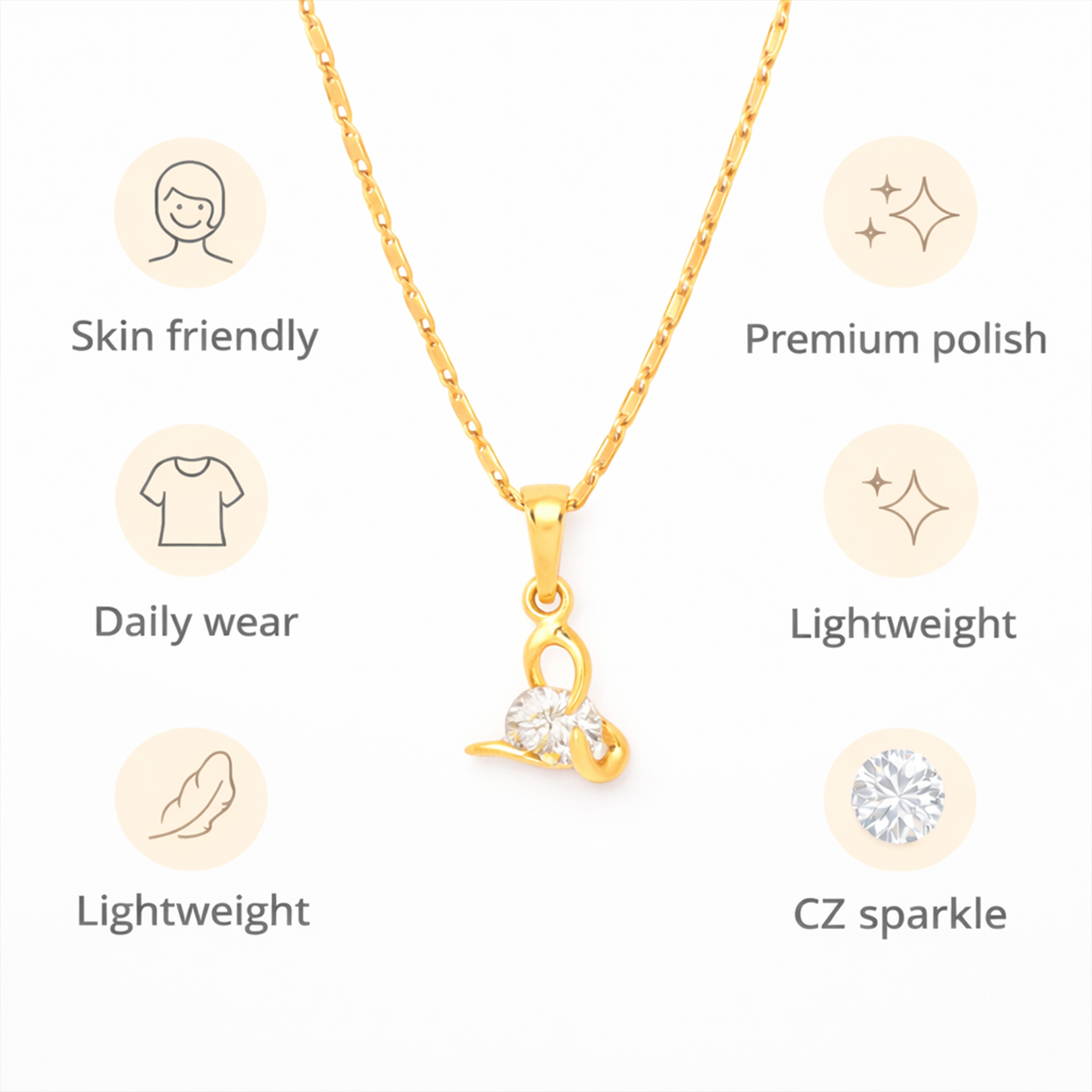Shell Chain Pendant Set