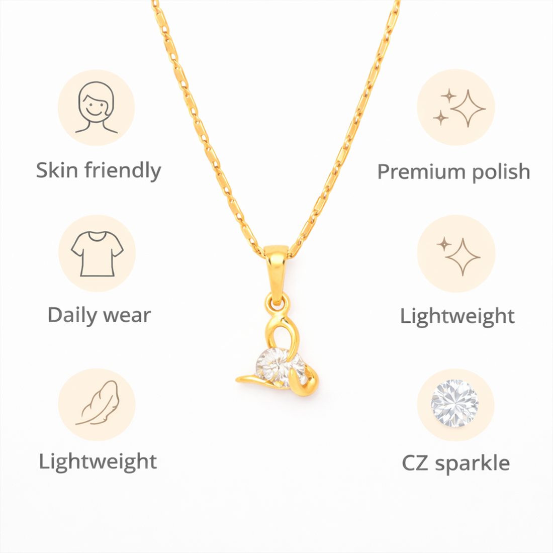 Shell Chain Pendant Set