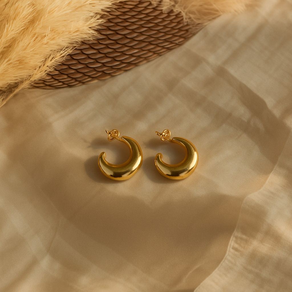 18k Gold Amata hoop Earrings