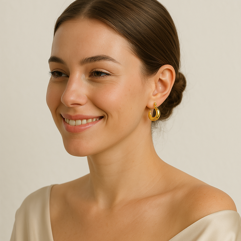 18k Gold Amata hoop Earrings