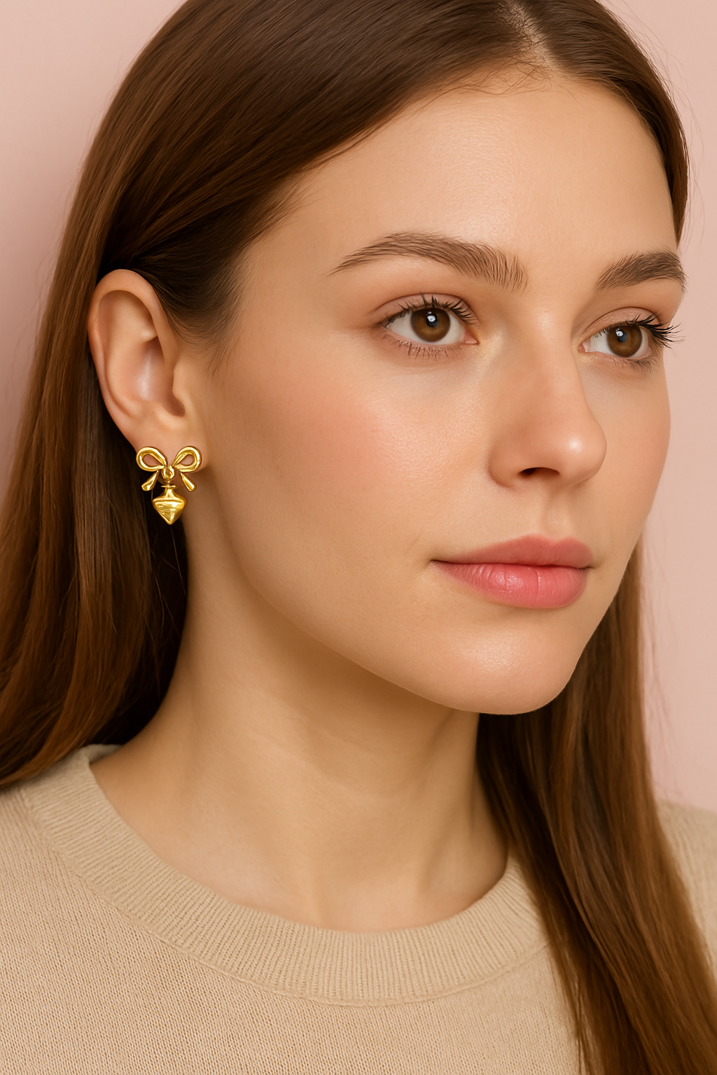 Infinity Love 18k Gold Stud Earrings