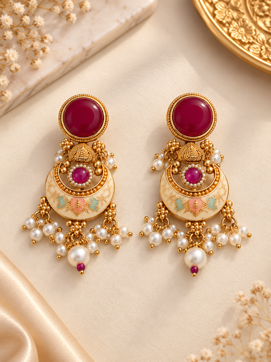Royal Meenakari Pearl Heritage Necklace