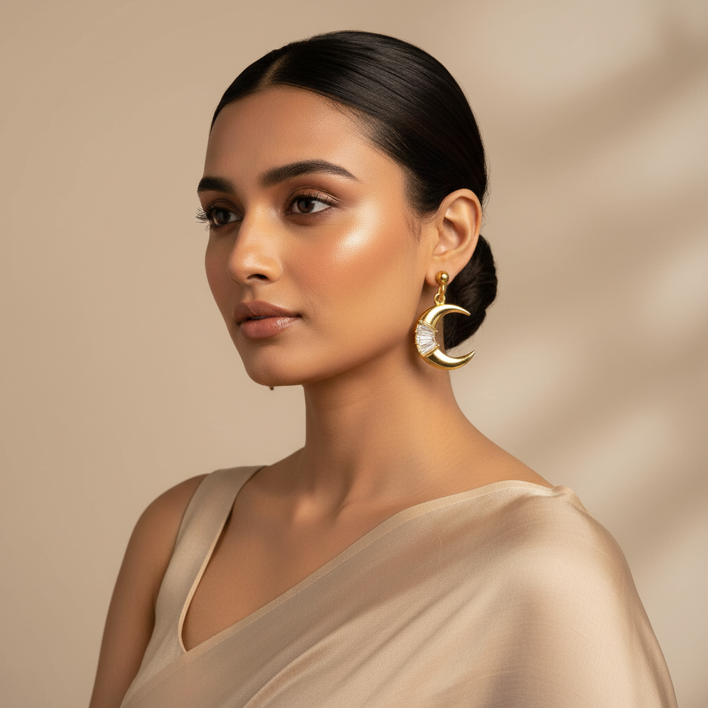 Moon Stud Earrings