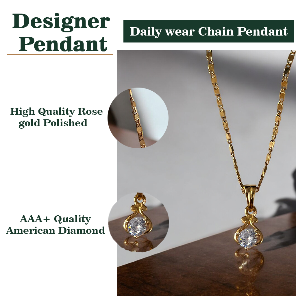 Tear Drop Chain Pendant Set