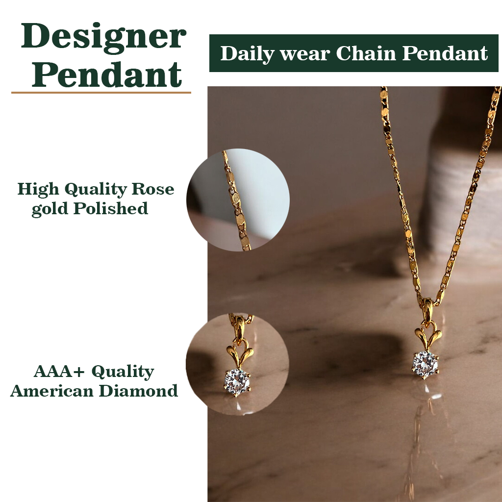 Round Shape Chain Pendant Set