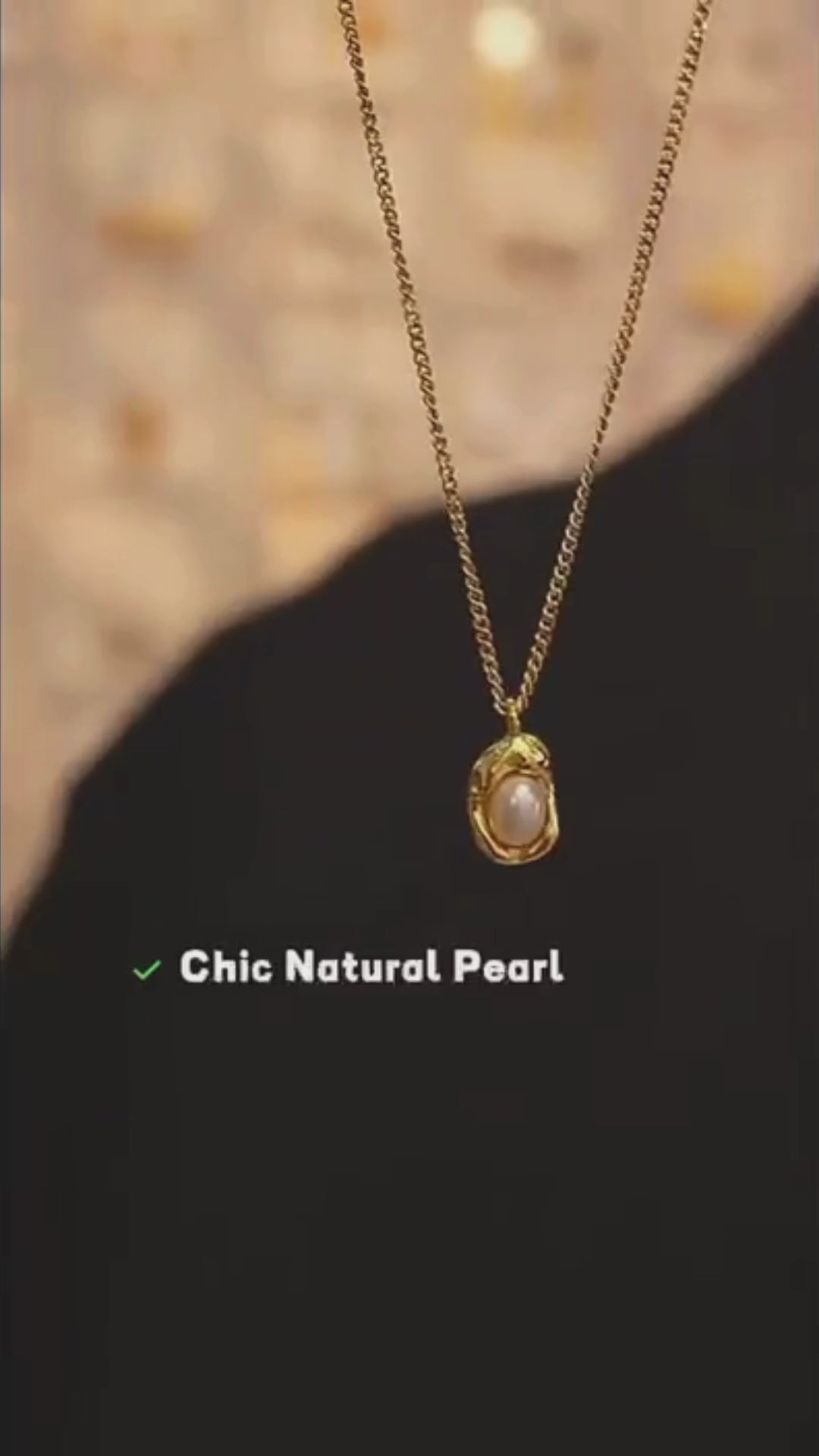 Moon in Gold Necklace