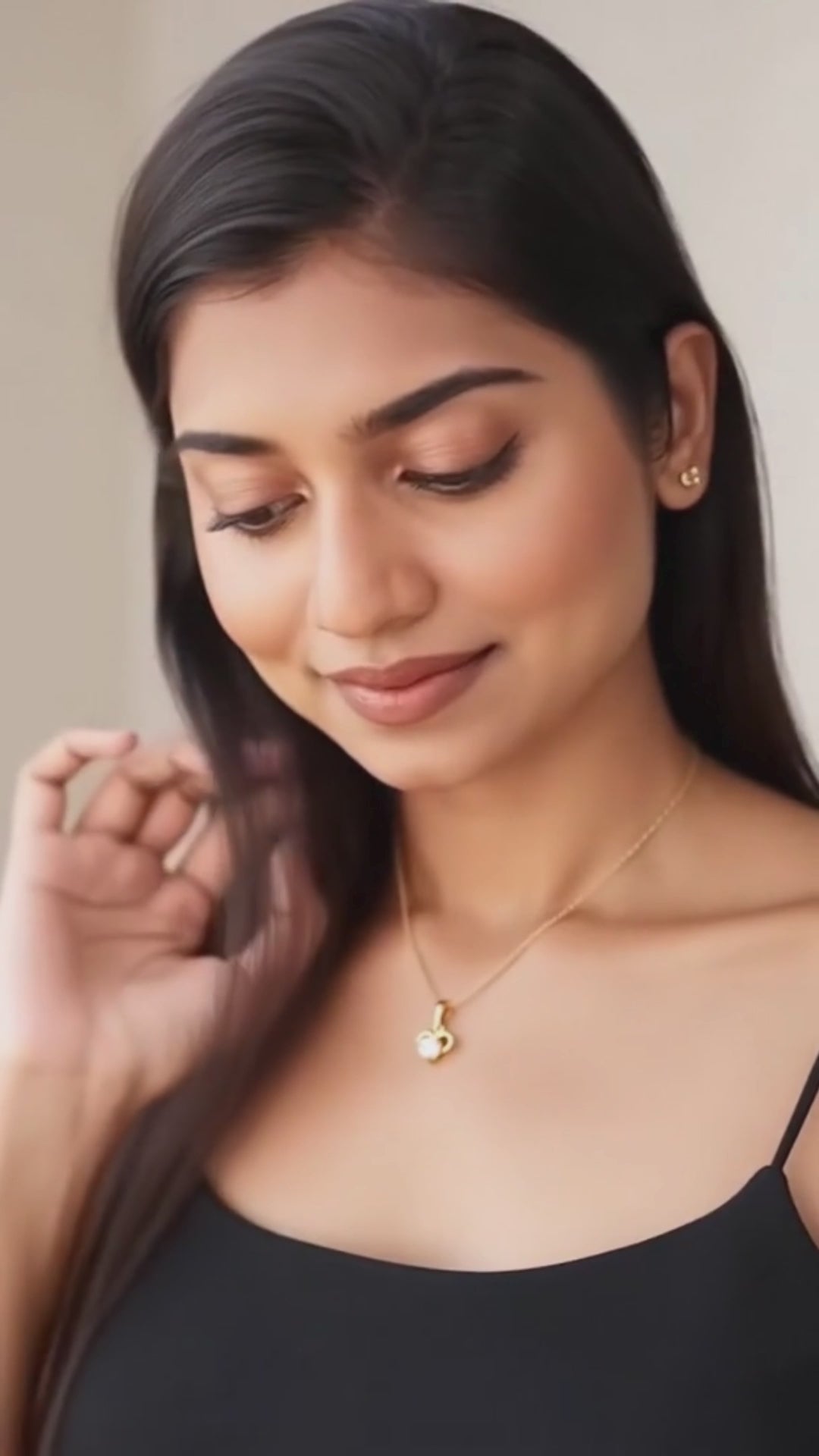 Heart Drop Chain Pendant Set