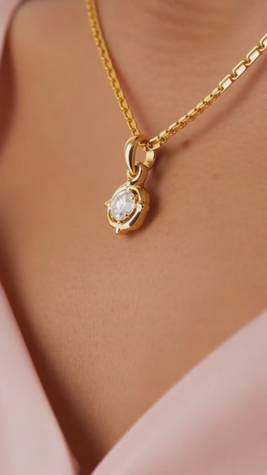 Circle Drop Chain Pendant Set