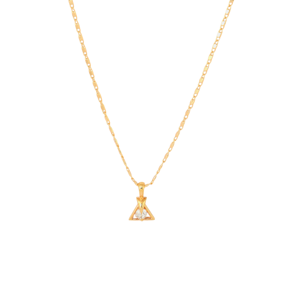 Pyramid Shape Chain Pendant Set
