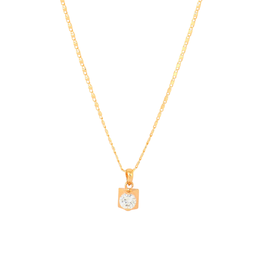 Square Pyramid Drop Chain Pendant Set