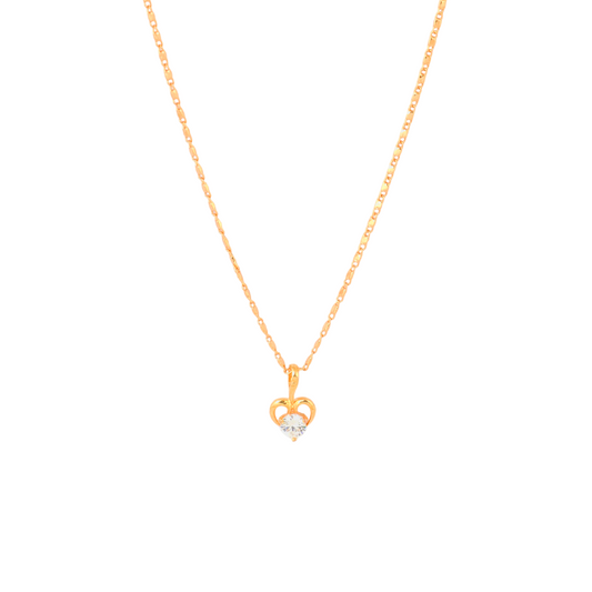 Heart Drop Chain Pendant Set